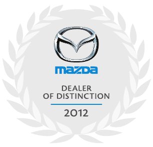 Bank Street Mazda dealer of distinction award 2012